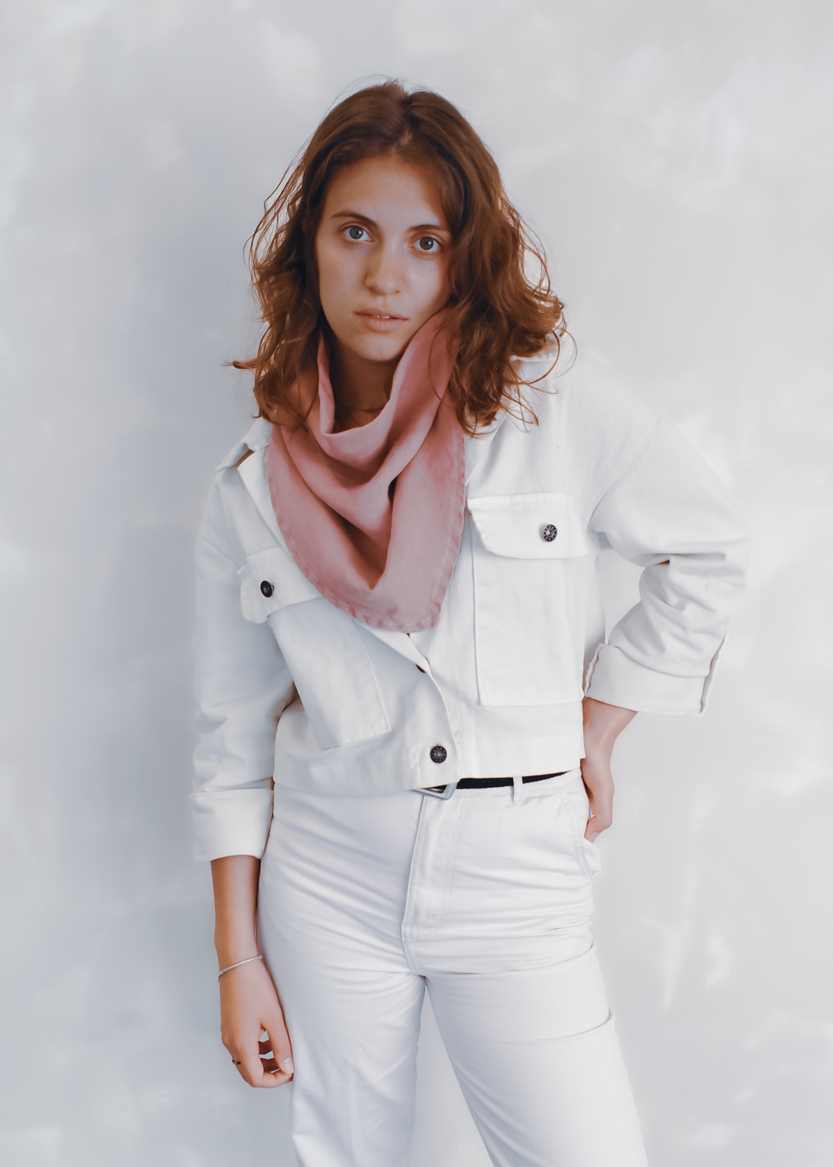 Linen Shawl : Dusty Rose (100% Linen)